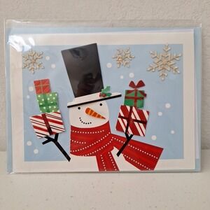 NEW BECK 3D Holiday Christmas Greeting Card - Snowman Presents